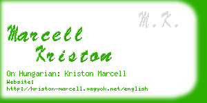 marcell kriston business card